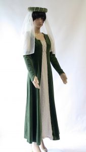 Middeleeuwse jurk met sluier